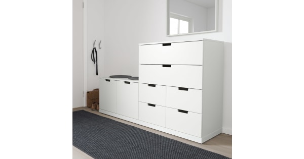 IKEA NORDLI Chest Of 8 Drawers 160x99CM WHITE Bedroom Urban Sales